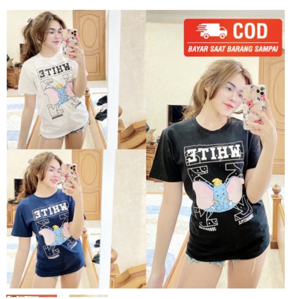 Áo thun nữ 30s - DUMBO 0FF WHITE