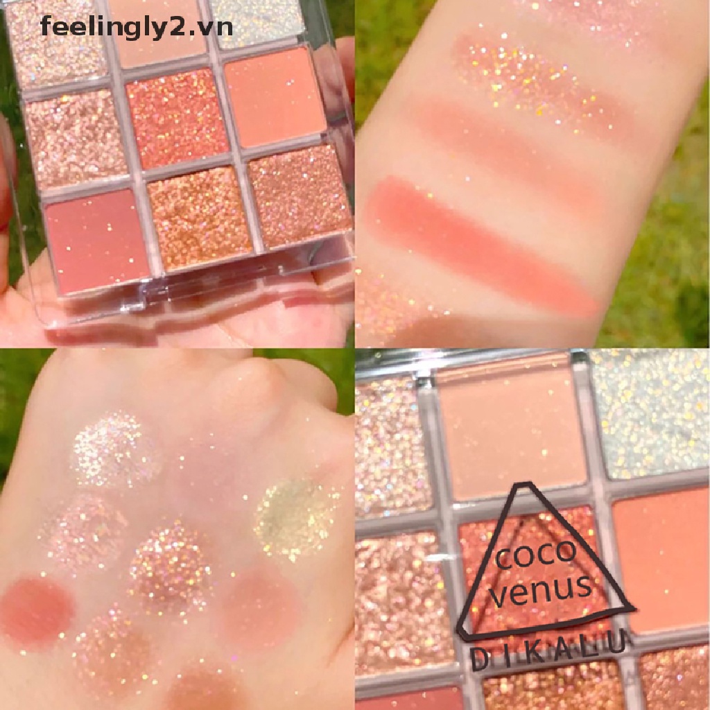 Bảng Phấn Mắt 9 Màu Lấp Lánh Chống Thấm Nước Cao Cấp