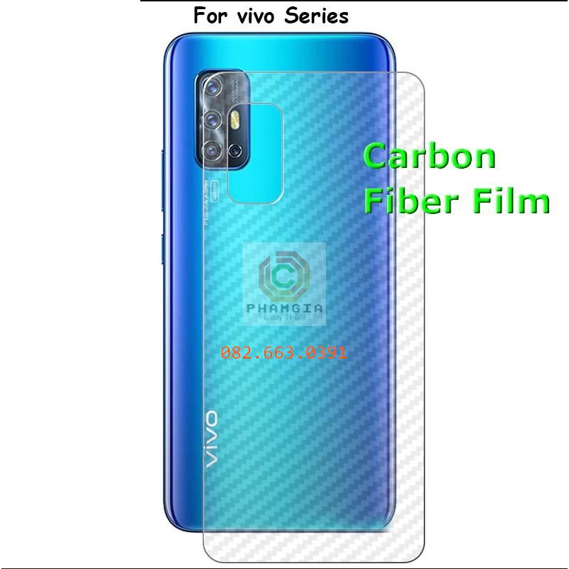 Miếng dán mặt lưng skin carbon Vivo X50 / X50 pro