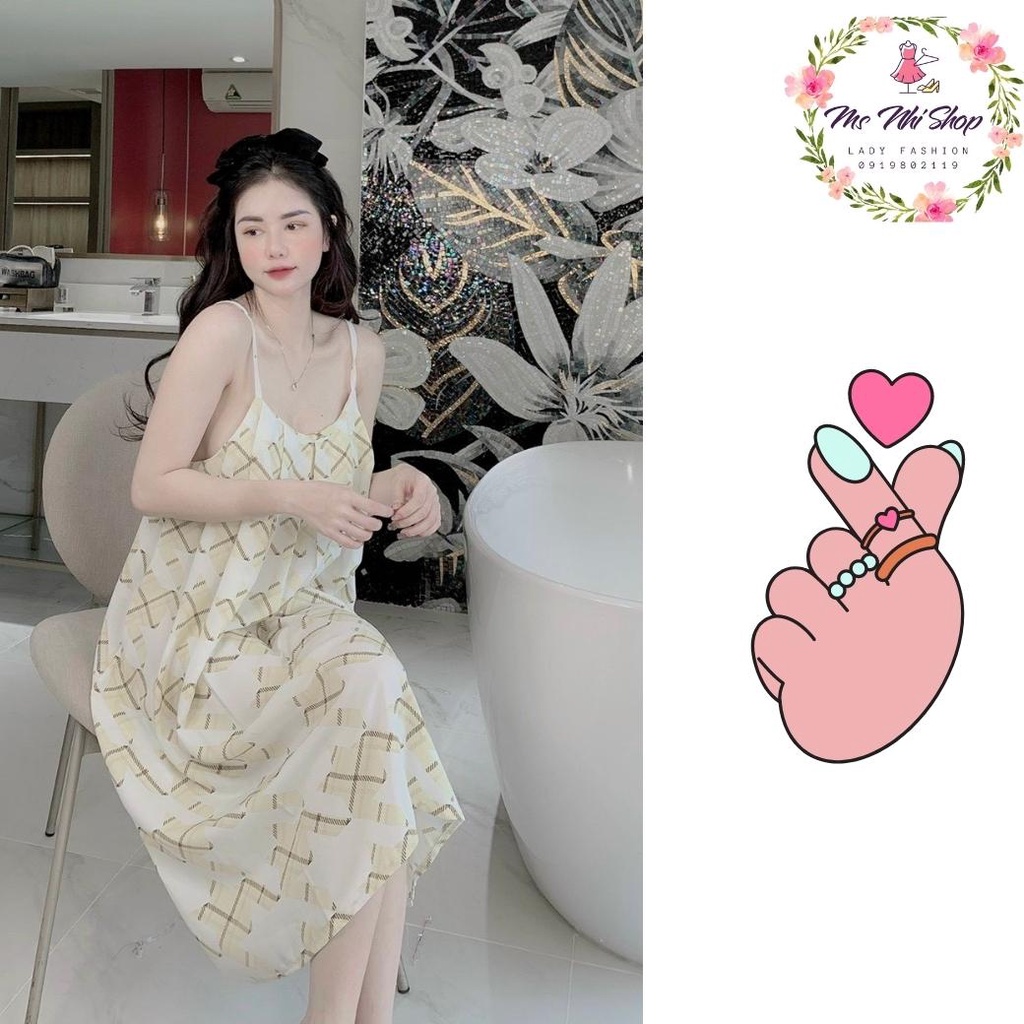 Đầm ngủ sexy, Chất Mango siêu mát dáng siêu xinh bigsize