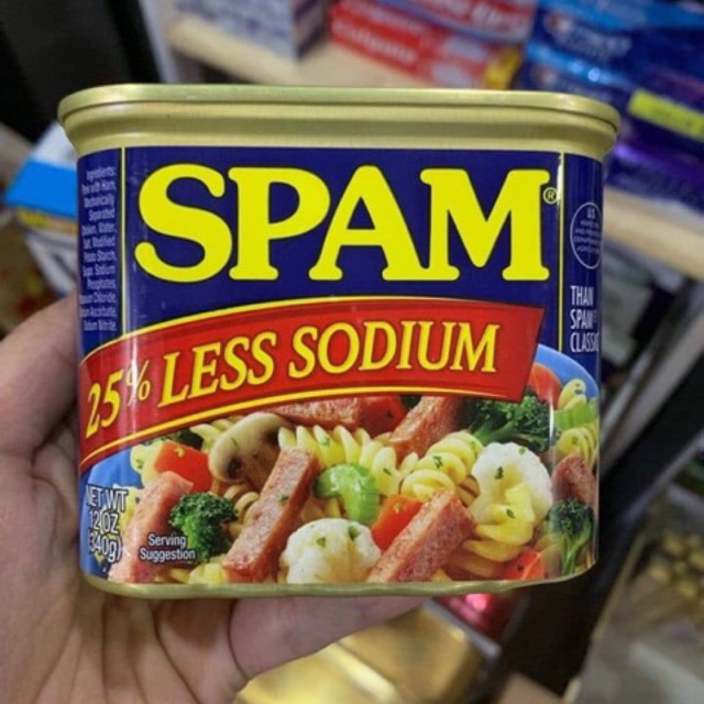 Thịt Hộp Spam 25% Less Sodium 340gr Mỹ