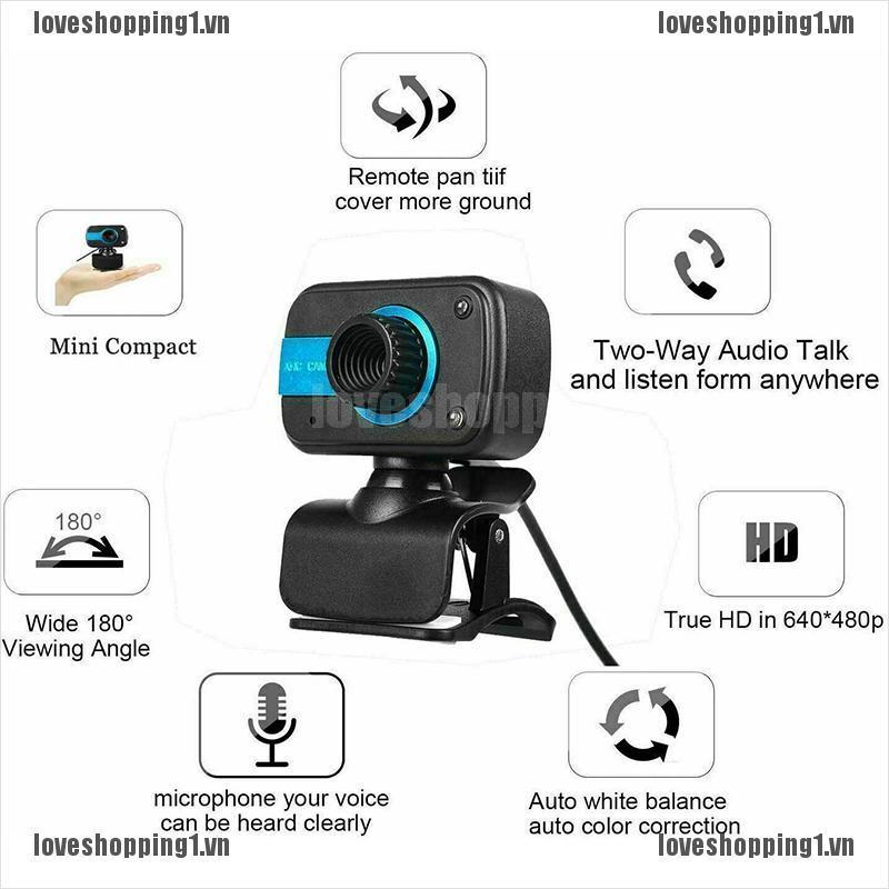 Webcam gắn máy tính bàn tích hợp micro chất lượng cao tiện dụng