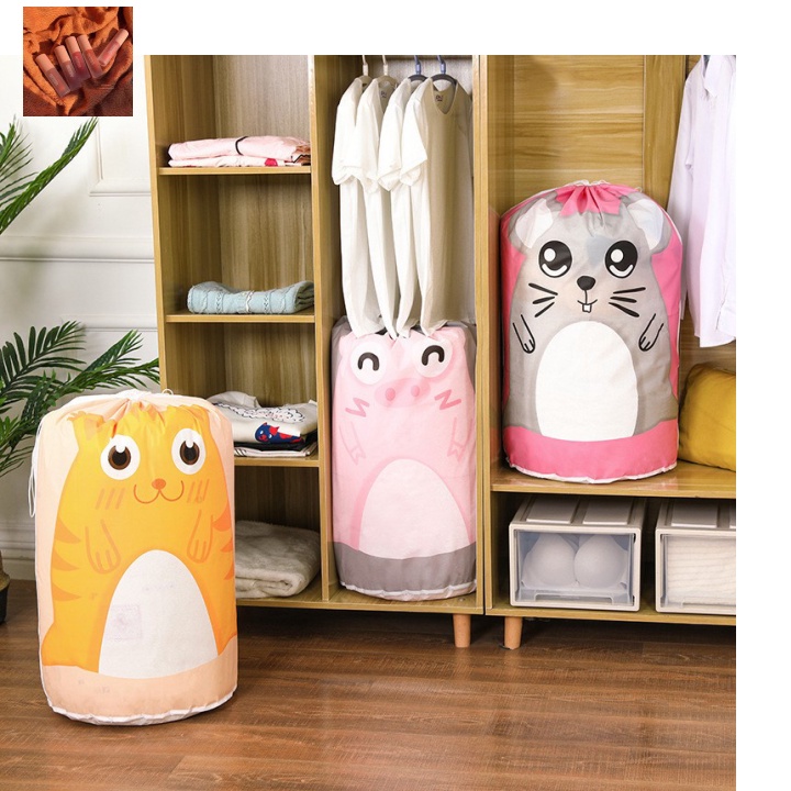 (order nhanh) Túi Đựng Chăn Màn, Mền Gối, Quần Áo Có Dây Rút - Chống Thấm Nước / Túi Đựng Đồ Đa Năng Hình Thú