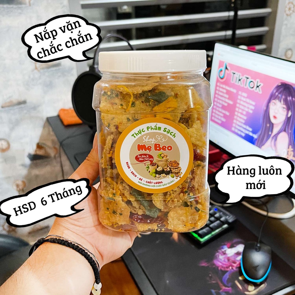 500Gr Cơm Cháy Lắc Khô Gà Ăn Vặt Shop Mẹ Beo