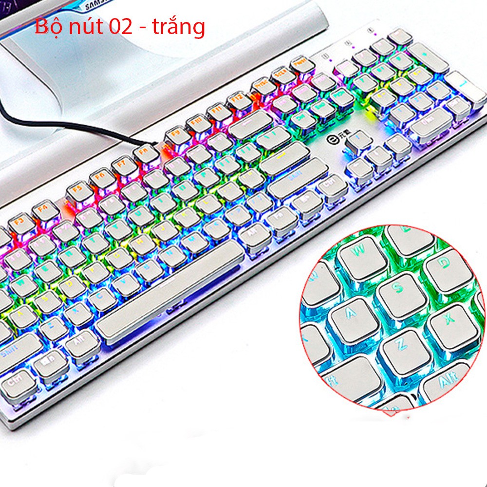 [ Rẻ Vô Địch ] Giảm 40% Keycap (Nút phím) Bàn Phím cơ chuyên dụng Mạ Điện 104 Phím xuyên Led