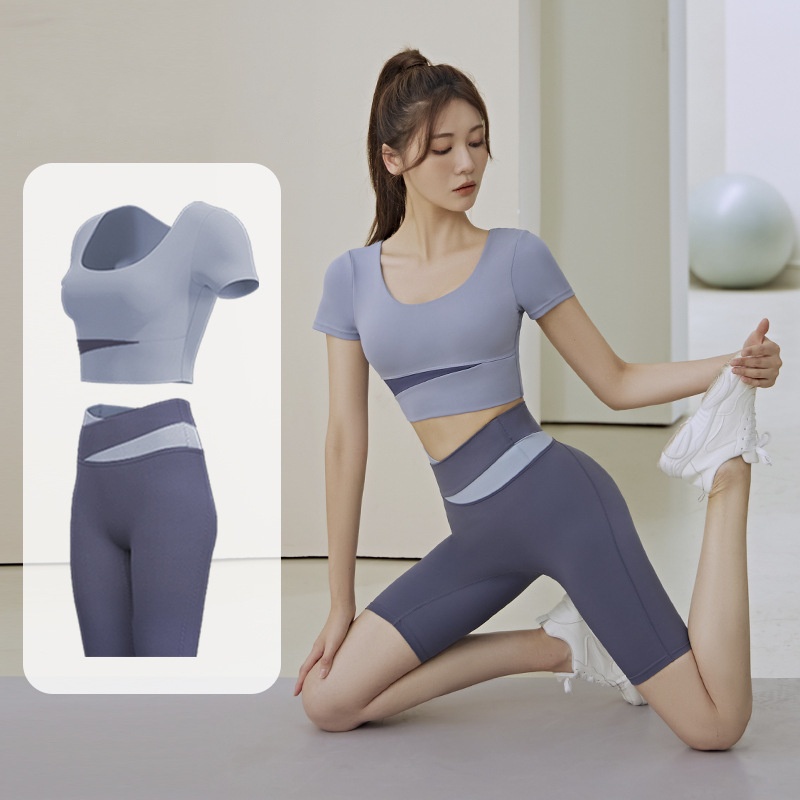 Bộ tập gym nữ đồ tập yoga Siêu Co Giãn Set đồ thể thao nữ Có Mút Ngực Co Dãn Nâng Mông YJMD&amp;YJMK TK5T301