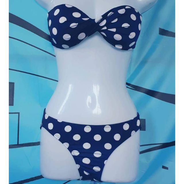 Bando bikini họa tiết chấm bi Korea cực hot