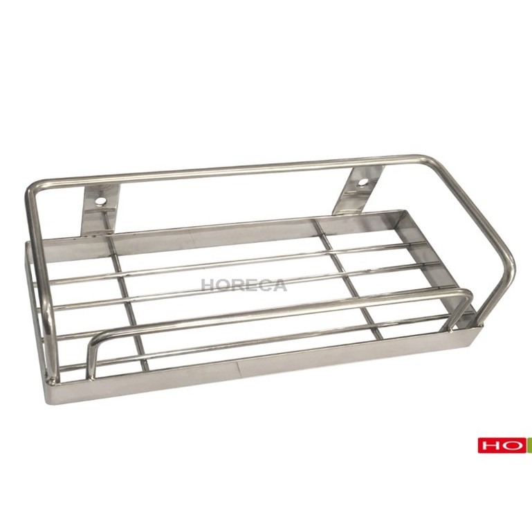 kệ góc 1 tầng chữ nhật inox 304 để chai lọ xà bông trong phòng tắm, Kích thước: (L)24,5x(W)10x(H)7cm