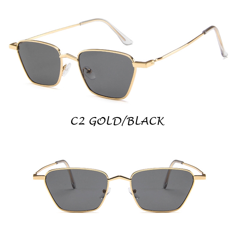 Kính mát tròng màu gọng kim loại thời trang Hàn Quốc