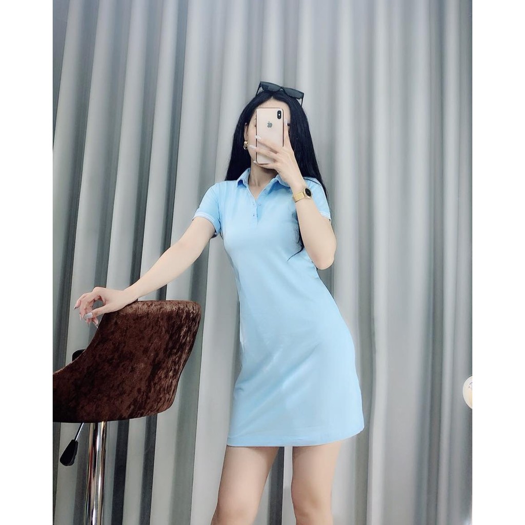 Váy Polo Nữ Cotton 4 Chiều Cao Cấp [Freeship] Đầm Nữ Cổ Bẻ Ngắn Tay Dáng Ôm Body (Hình Thật Shop Chụp) | BigBuy360 - bigbuy360.vn