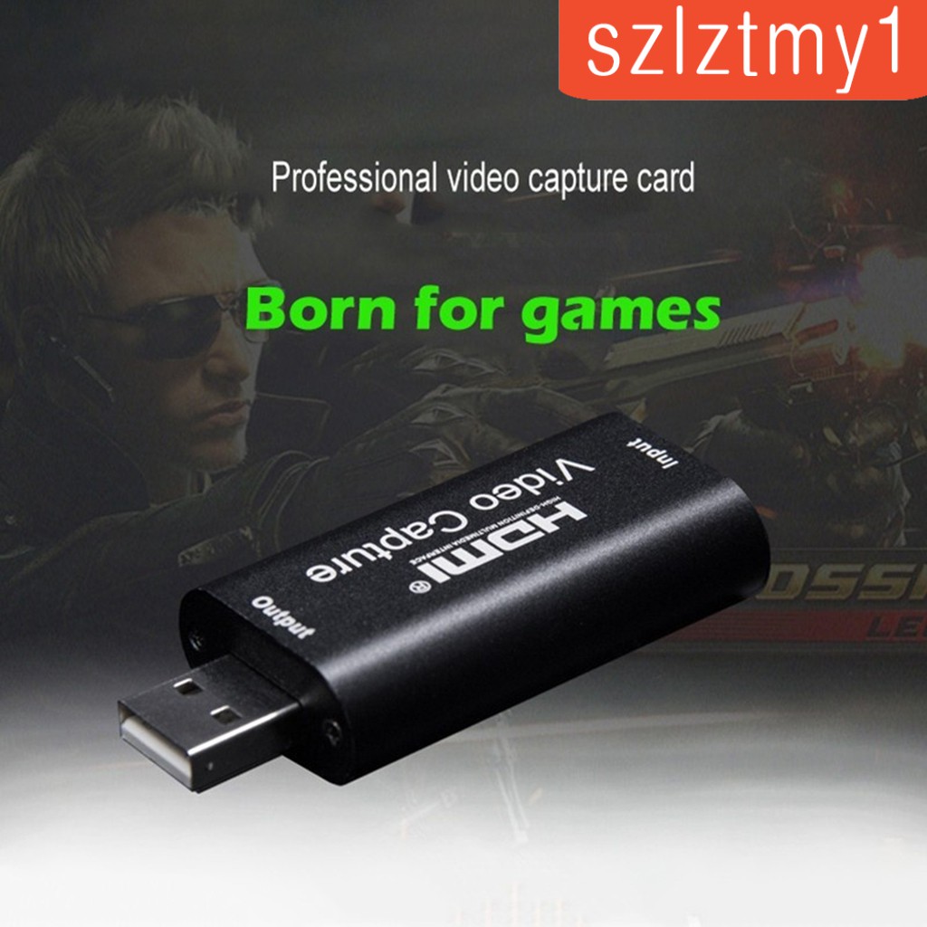 HDMI to USB Video Capture Card 1080P HD for Game/Video Live Streaming Black