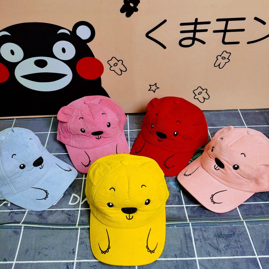 Mũ lưỡi trai cho bé 2-7 tuổi mẫu gấu