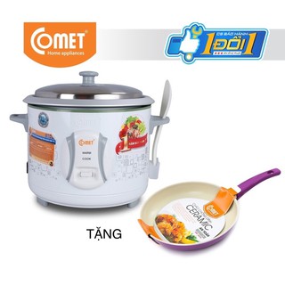  Combo Nồi cơm điện nắp rời Comet CM8021 (1.8L) và Chảo chống dính COMET 26cm