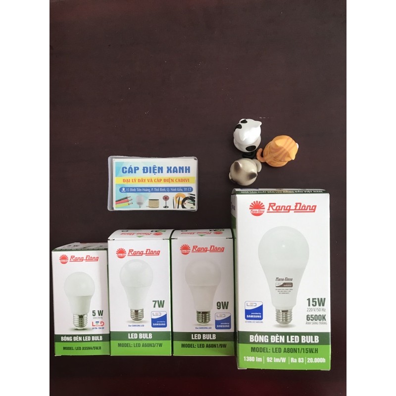Bóng Đèn Led Bulb Tròn Rạng Đông 3W - 5W - 7W - 9W - 12W - 15W Trắng/Vàng Bảo Hành 1 Đổi 1