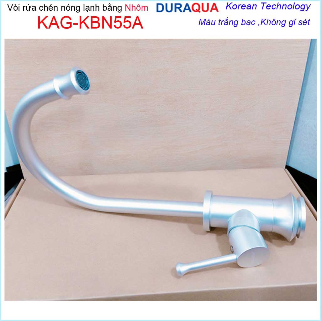 Sales 50% Vòi nhôm Duraqua Korea KAG-KBN55A , Vòi nóng lạnh nhôm cao cấp vĩnh viễn không han gỉ KAG-KBN55