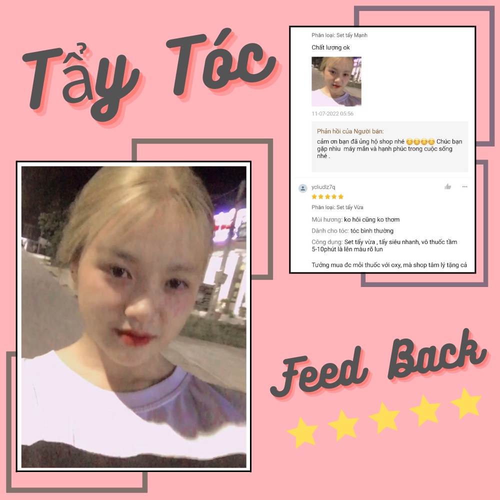 Tẩy tóc , nâng tone tóc .