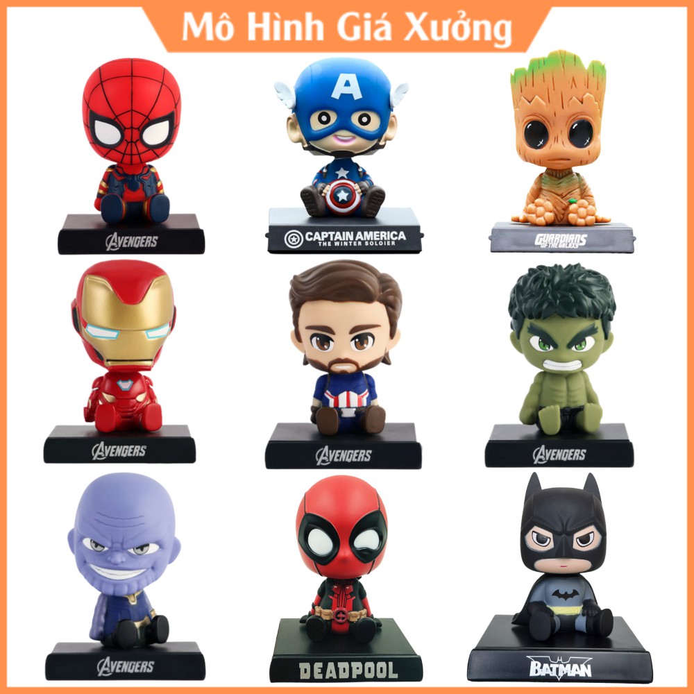 Mô Hình Lắc Đầu Các Nhân Vật Siêu Anh Hùng Cao 11 - 13Cm - Mô Hình Avengers - Tượng Lắc Đầu