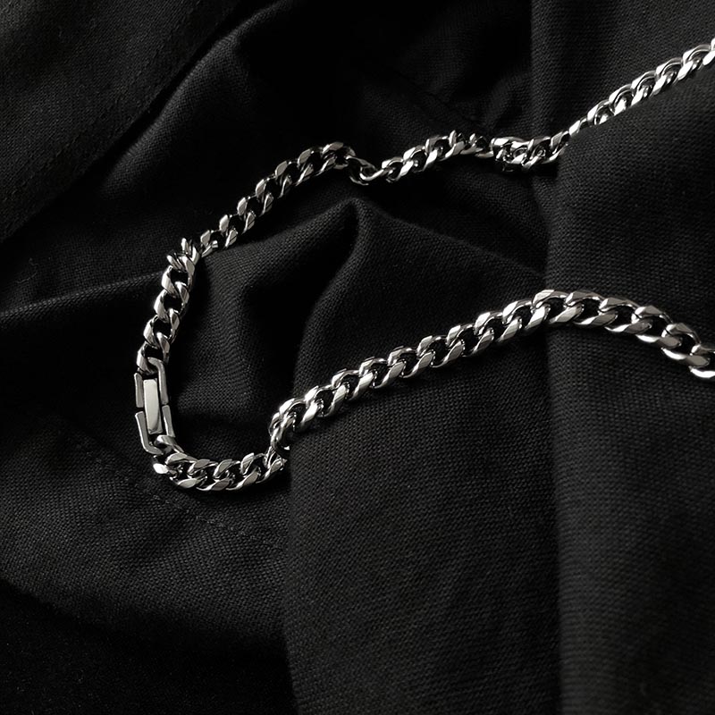 Dây Chuyền Thép Titan Phong Cách Hip-Hop 19573 Cá Tính Cho Cặp Đôi