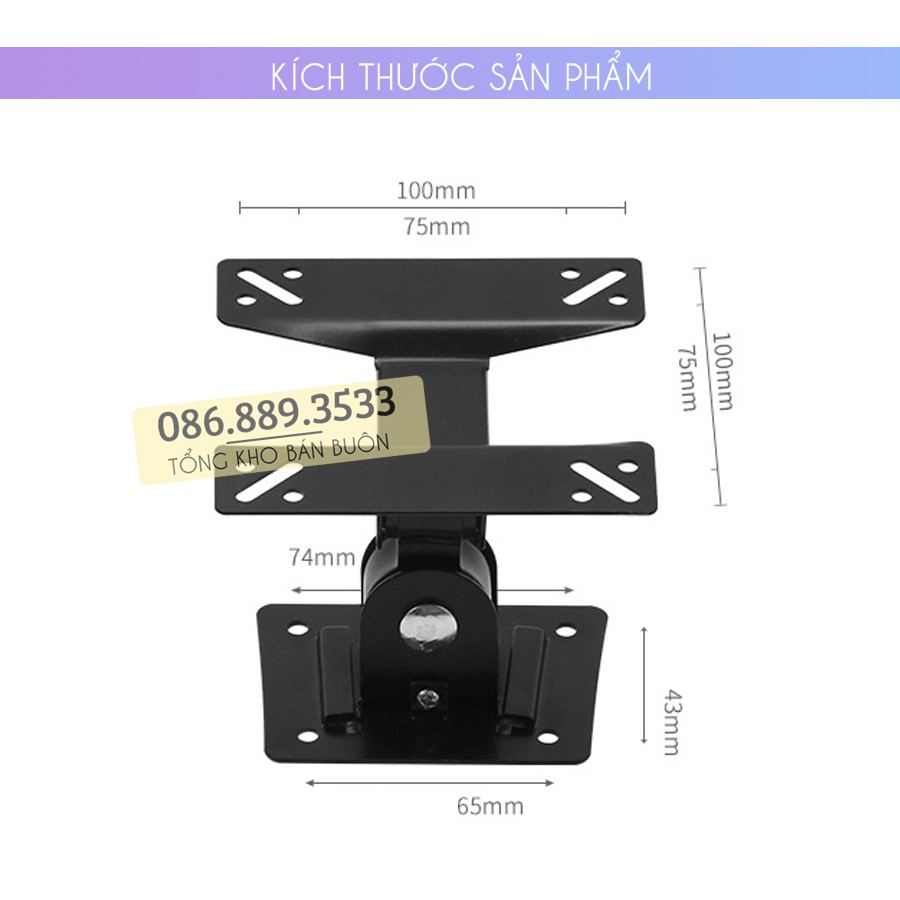 Giá Treo Màn Hình Máy Tính  F01 Xoay 180 Độ 17 - 32 Inch - Điều Chỉnh Gật Gù Góc Nghiêng Của Màn Hình / Tivi