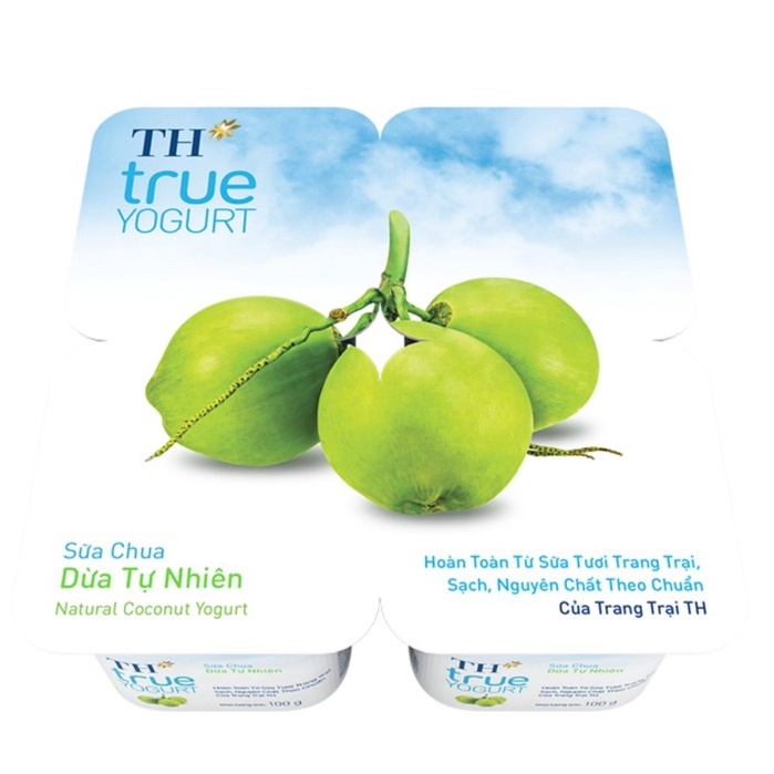 Sữa Chua TH True Milk Đủ Vị - Vỉ 4 Hộp x 100gr