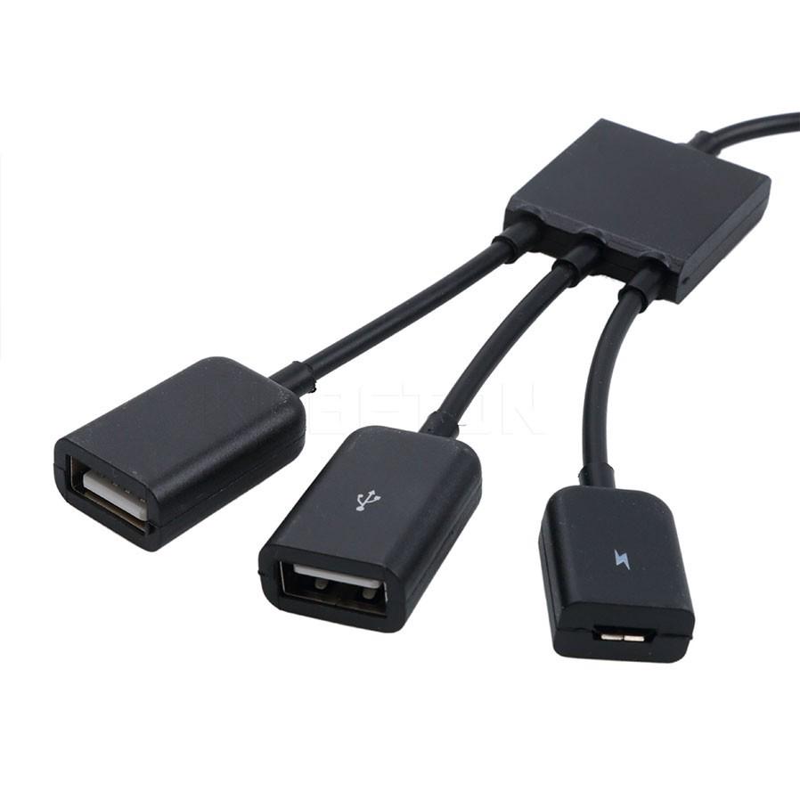 Bộ chuyển đổi 3 trong 1 cổng Micro USB sang USB OTG