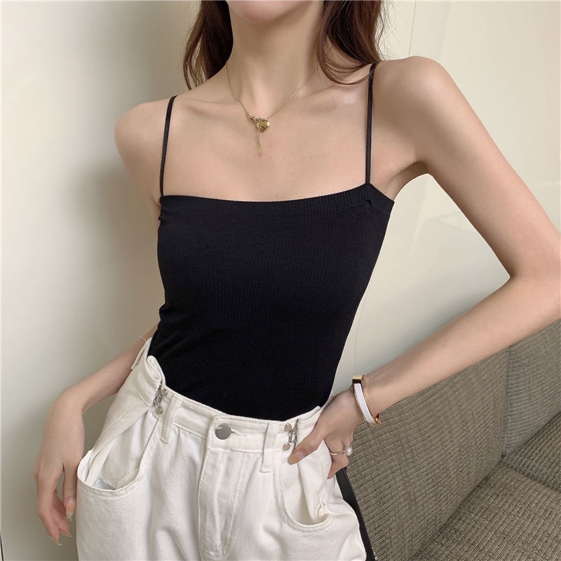 Áo bra cotton gân tăm dáng dài có mút ngực 1880