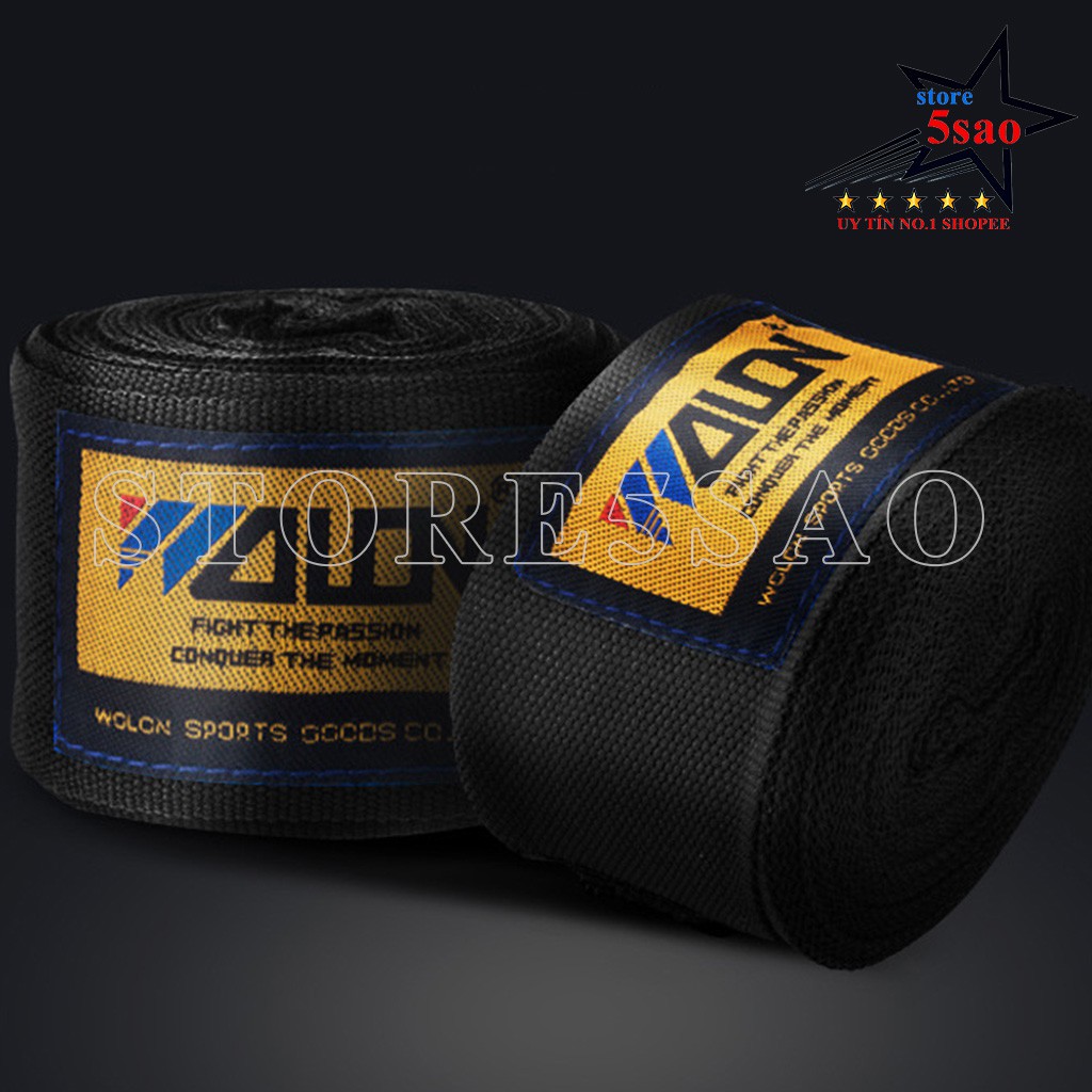 Băng quấn tay boxing wolon ⚡FREESHIP⚡ Băng đa boxing quấn tay đấm bốc tập võ bằng vải cotton 3m , 5m bền đẹp