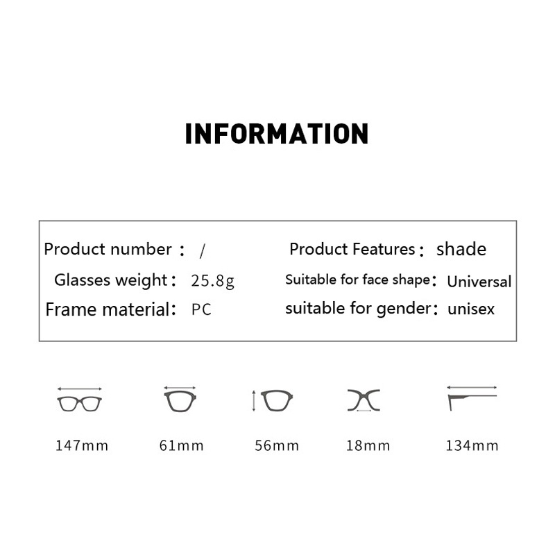 Kính Mát Gọng Vuông Chống Tia UV Thiết Kế Mới Cho Nam Và Nữ Sự Bảo Vệ