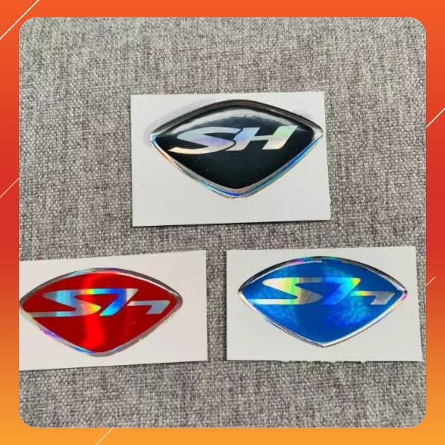[CỰC RẺ] TEM NHỰA NỔI LOGO CHỮ SH TRANG TRÍ CHO XE MÁY( ĐỦ MÀU)