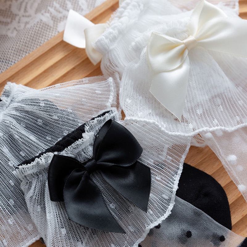 Đôi Vớ Lolita Phối Nơ Họa Tiết Chấm Bi Thời Trang Cho Nữ