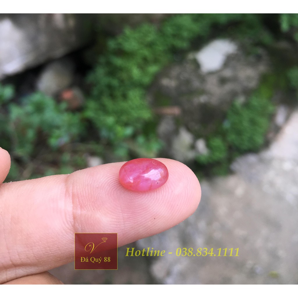 Đá Ruby Tự Nhiên Đỏ Cam 3.45ct Mặt Nhẫn Nam Nữ