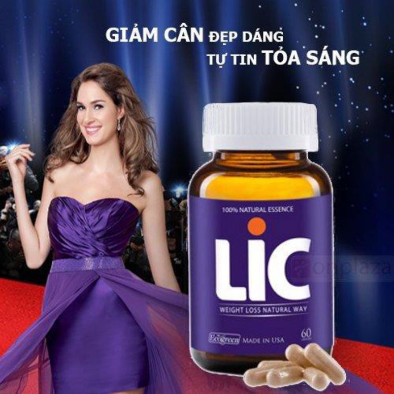 LIC Giảm Cân,  Giữ Dáng, Đẹp Da ( Chính Hãng Có Tem Tích Điểm. Hộp 60v).