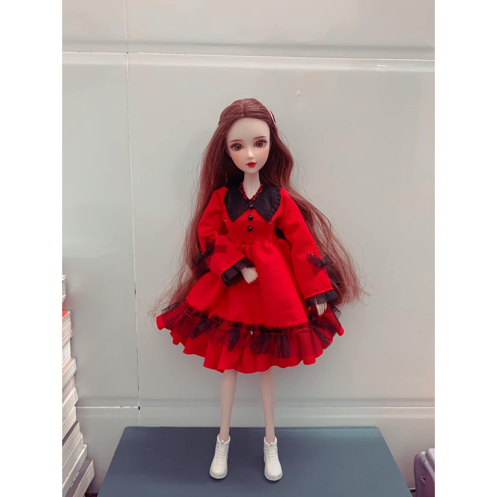 Váy đầm cam thiết kế cho búp bê xinyi , barbie, ob, blythe..............................................................