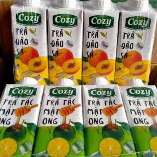 Lốc 4 hộp Trà tắc mật ong,trà đào sả CoZy
