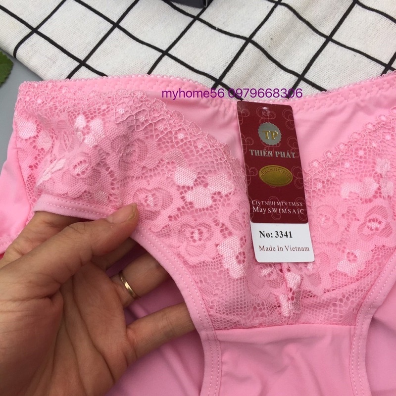 10 quần lót ren giữa size to xl vải thun lạnh siêu mát 55-65kg vừa 3341