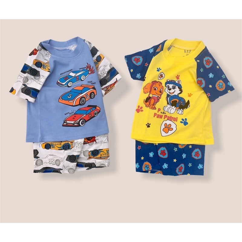 Bộ quần áo ngắn tay bé trai cotton size 2-8T/ Quần áo mùa hè bé trai