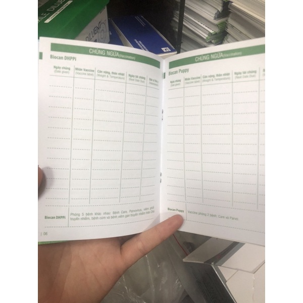 Sổ cho chó mèo 30 quyển theo dõi lịch tiêm chủng vaccin cho thú cưng