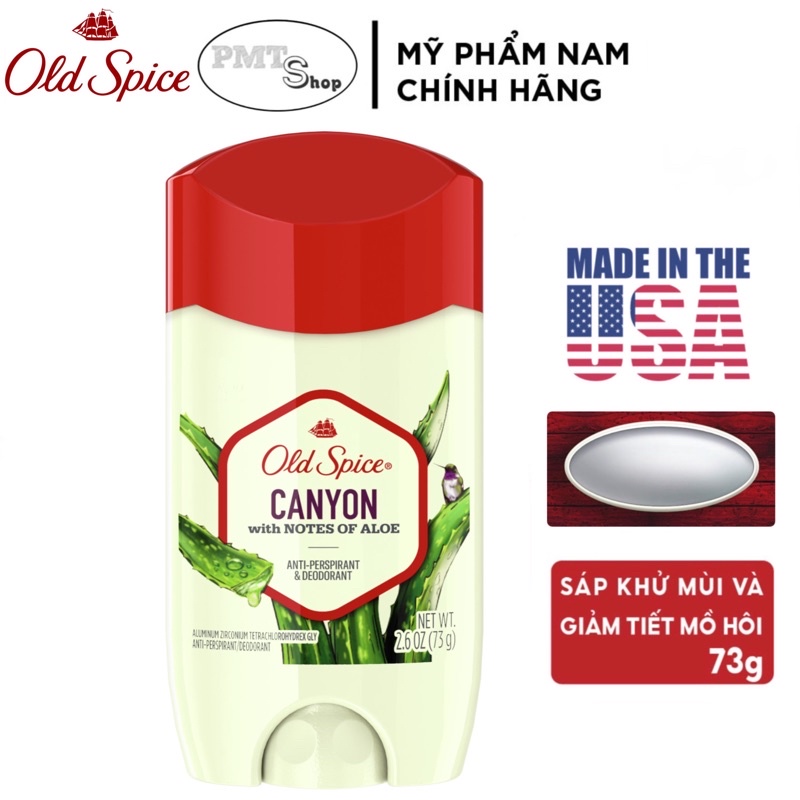 Lăn sáp khử mùi nam Old Spice Nature Collection 73g (sáp trắng) Fiji , Timber , Deep Sea , Alpine , Wilderness , Volcano