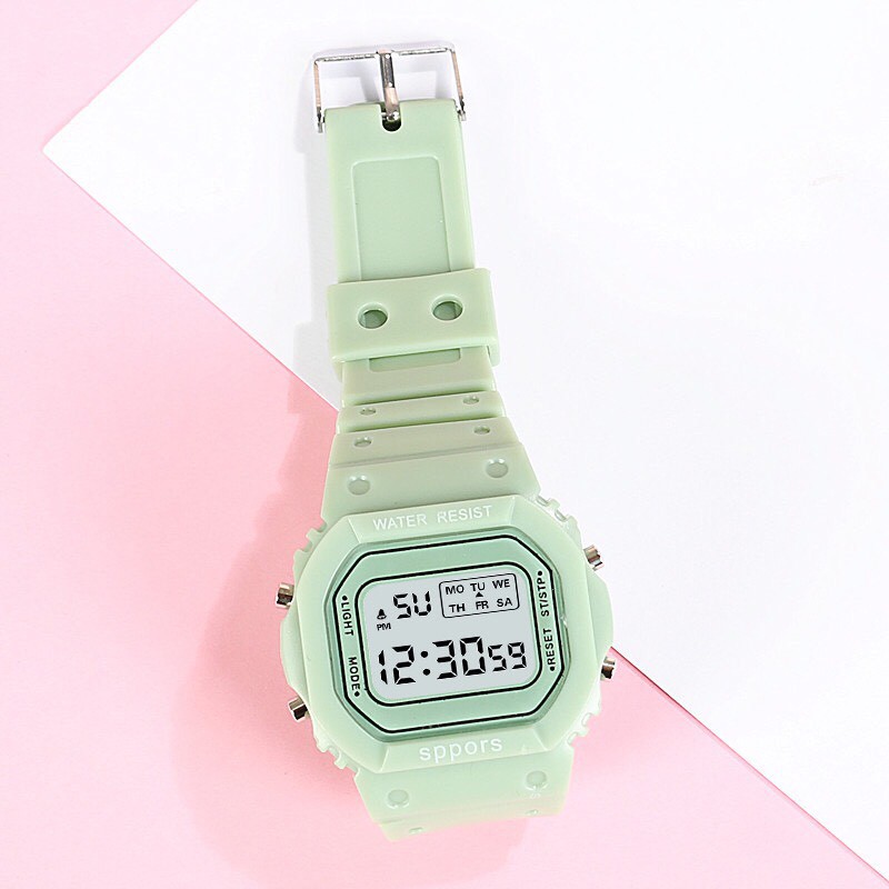 ĐỒNG HỒ THỂ THAO NAM NỮ SPPORT WATCH D377B MẶT VUÔNG SIÊU ĐẸP