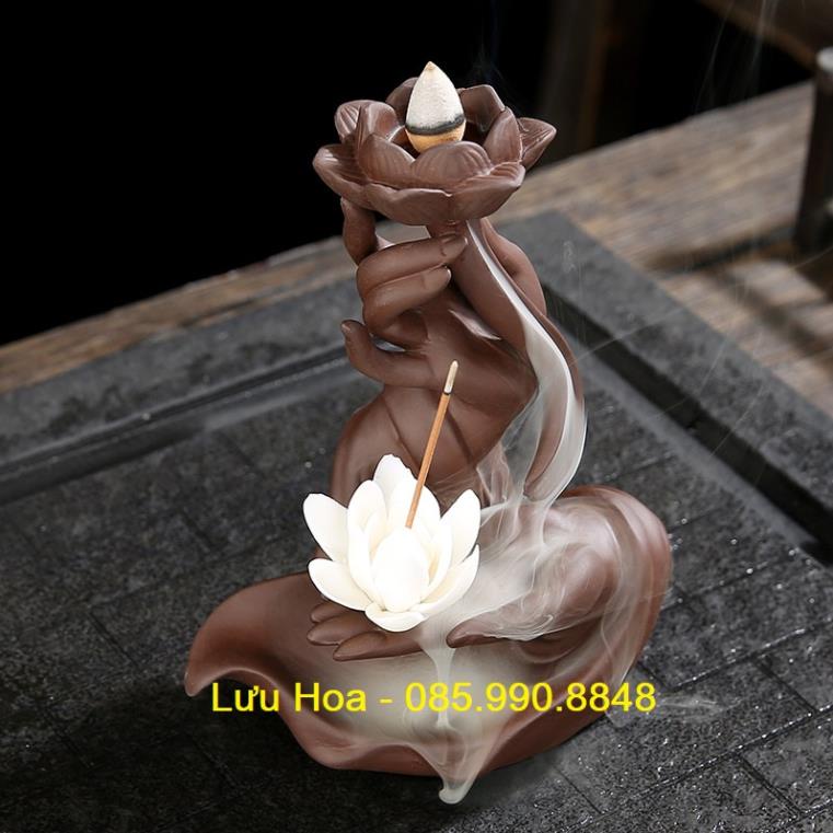 Giao Nhanh Trầm hương khói ngược Bàn Tay Phật 1, Thác khói trầm hương cao cấp, tiểu cảnh - Nhà cửa thơm tho, sạch sẽ