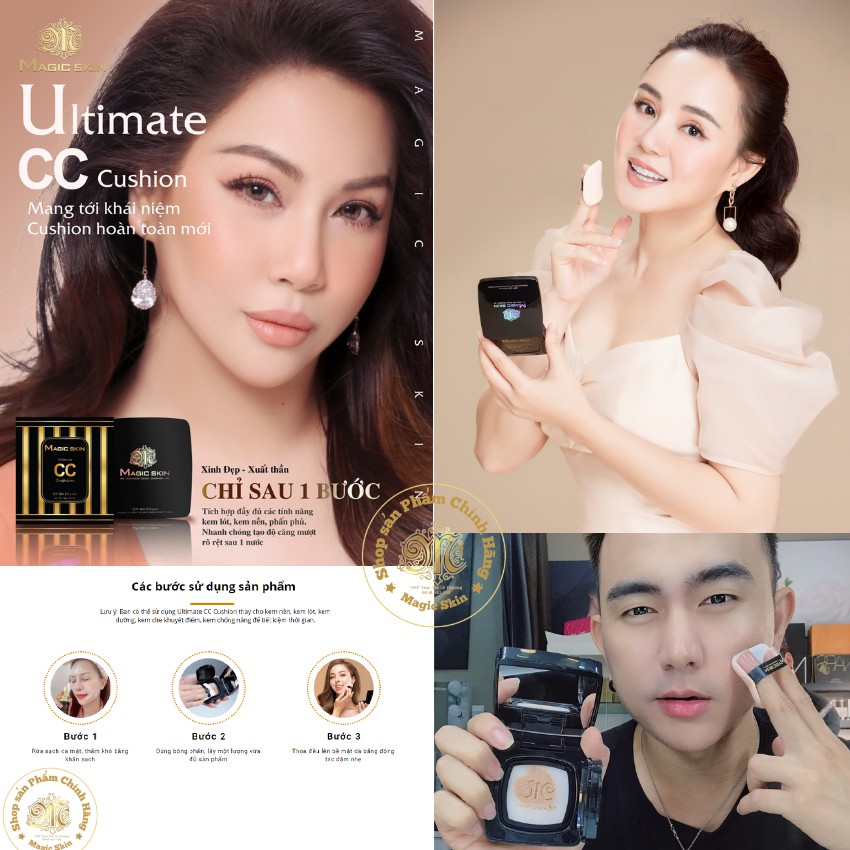 ULTIMATEC CC CUSHION MAGIC SKIN : PHẤN NƯỚC NGỌC TRAI TƯƠI MUA 2 TẶNG 1 SON TRỊ GIÁ 210K