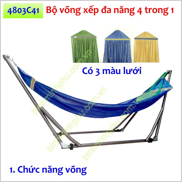 BỘ VÕNG XẾP ĐA NĂNG BÌNH MINH PHÚ 2021 - BẢO HÀNH 12 THÁNG - CÓ TEM SMS CHỐNG GIẢ - MÃ 4803C | BigBuy360 - bigbuy360.vn