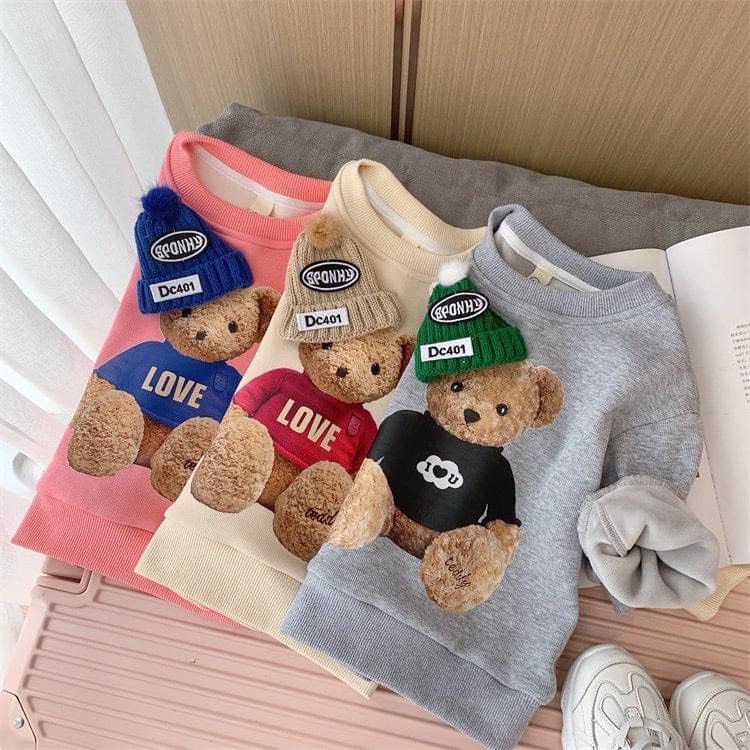 Áo nỉ bông cho bé gái Gấu Teddy Love XHN793