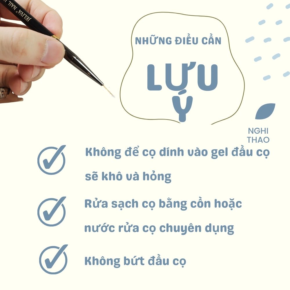 Cọ vẽ móng nét nail Jeliva số 01