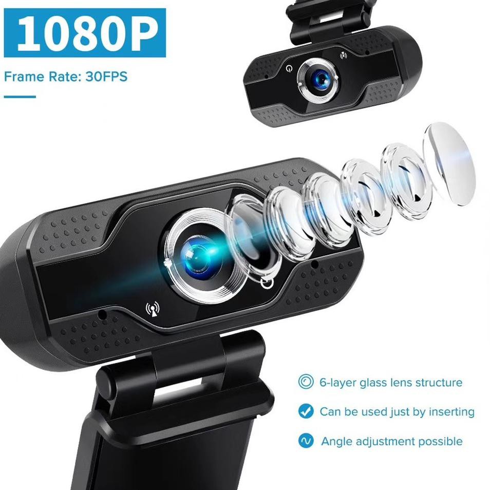 Webcam Toàn Bộ HD 1080P V8 Kèm Micro Tiện Dụng | BigBuy360 - bigbuy360.vn