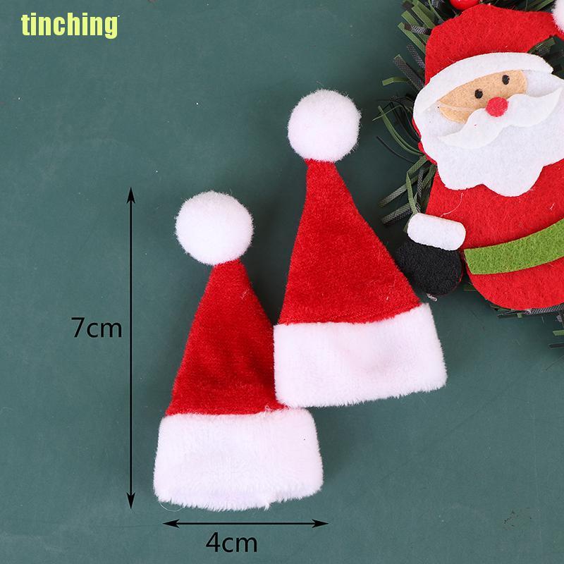 Bộ 2 Mũ Giáng Sinh mini Trang Trí Nhà Búp Bê