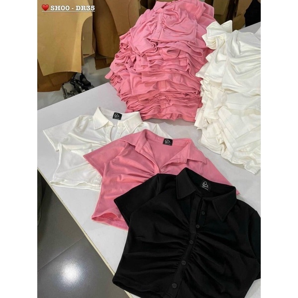 Áo Bozip Rúm Ngực Cổ Bẻ