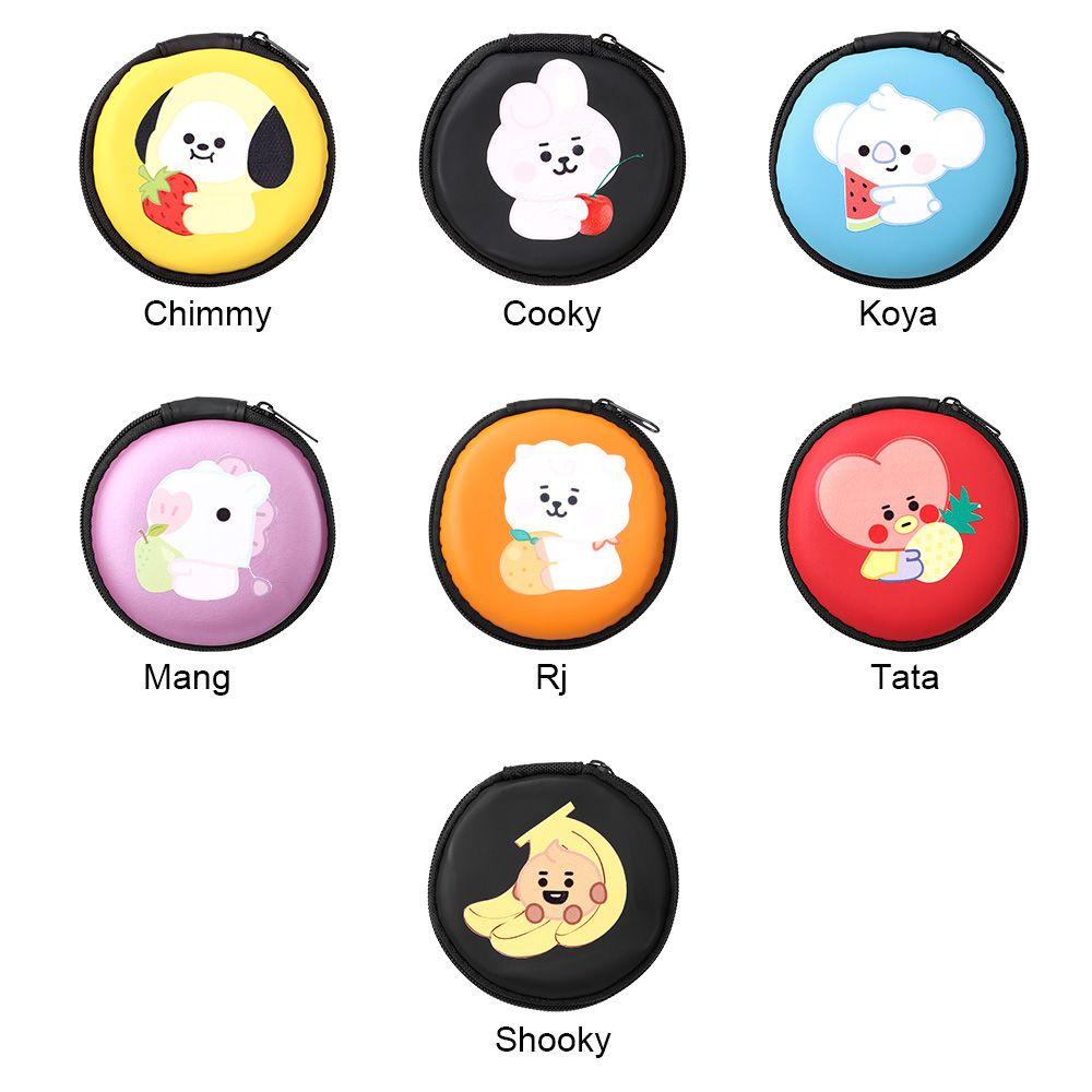 Túi Đựng Tai Nghe HS BTS BT21 Shooky Tata Cooky Mang Chimmy