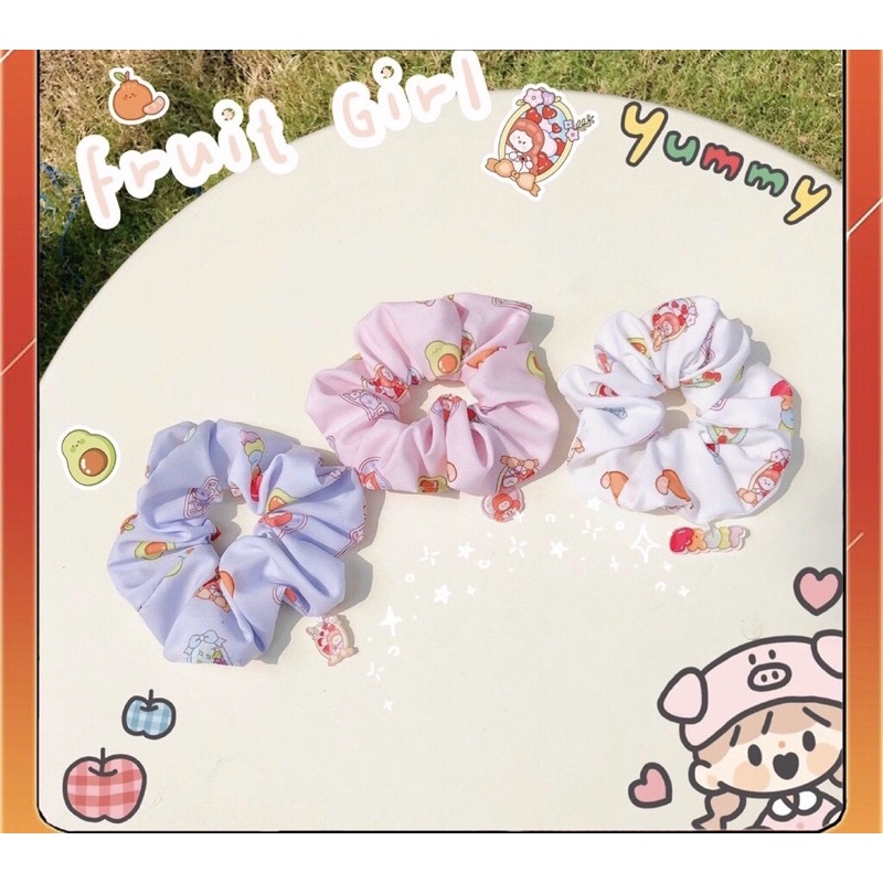 Cột tóc Scrunchies Milk Tea
