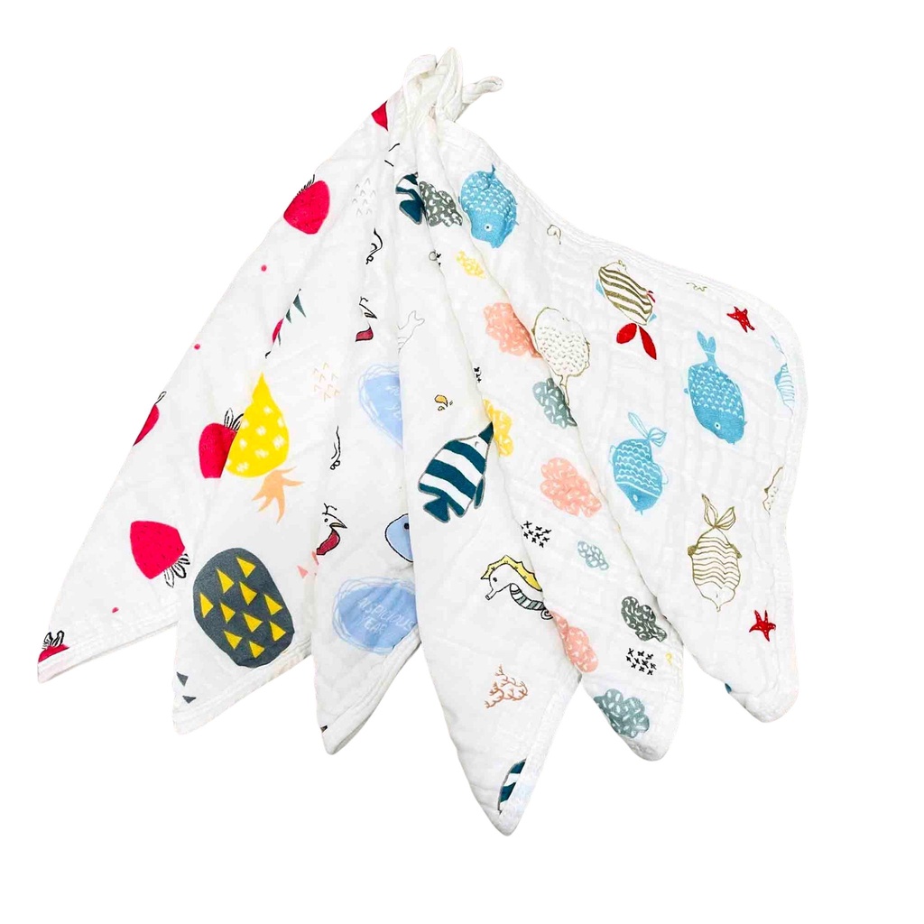 Khăn gạc cao cấp cho bé HINATA KG02 - 100% cotton, mềm mịn, an toàn cho da em bé